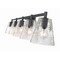 Z-Lite Analia Vanity, 5-Light, 45.75 In.W x 7.5 In.L x 9.25 In.H, Matte Black/Clear Ribbed 1101-5V-MB - alternate 2